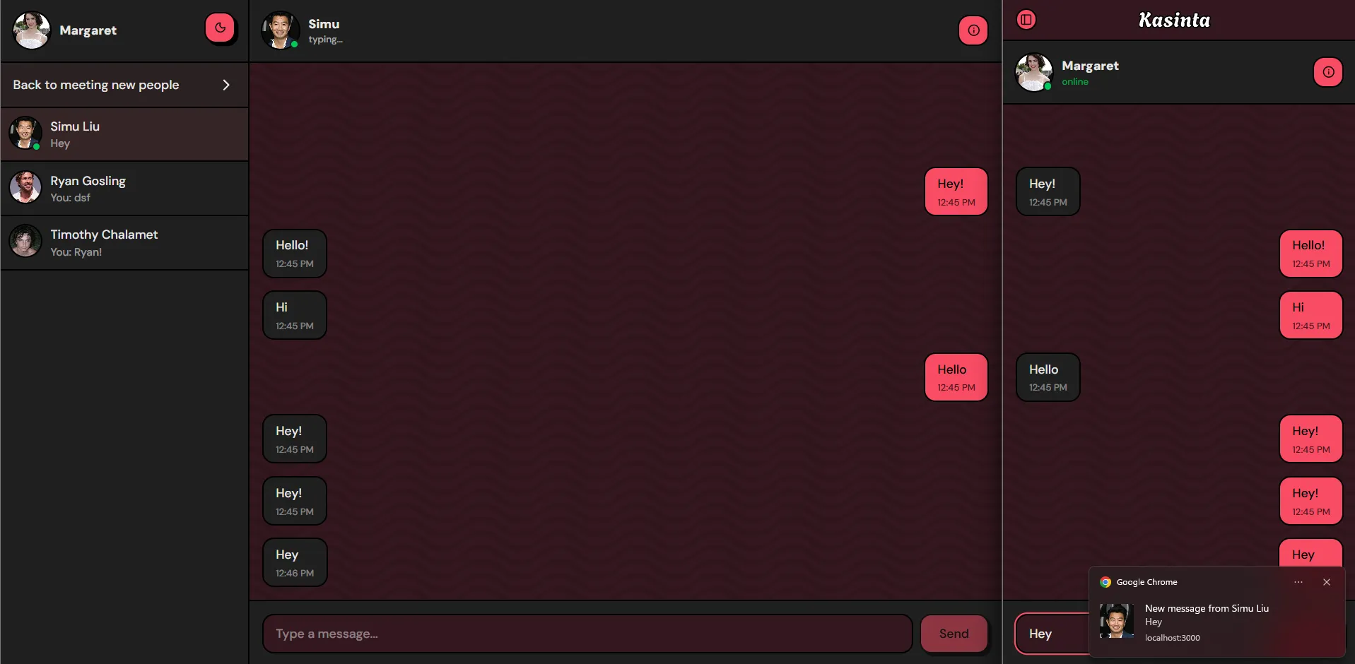 Real-time chat