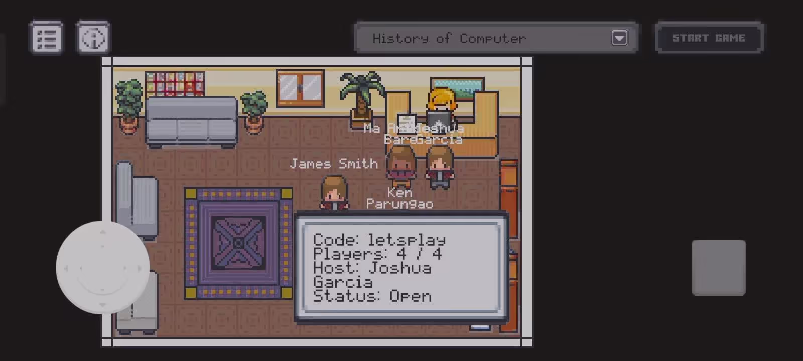 Multiplayer lobby