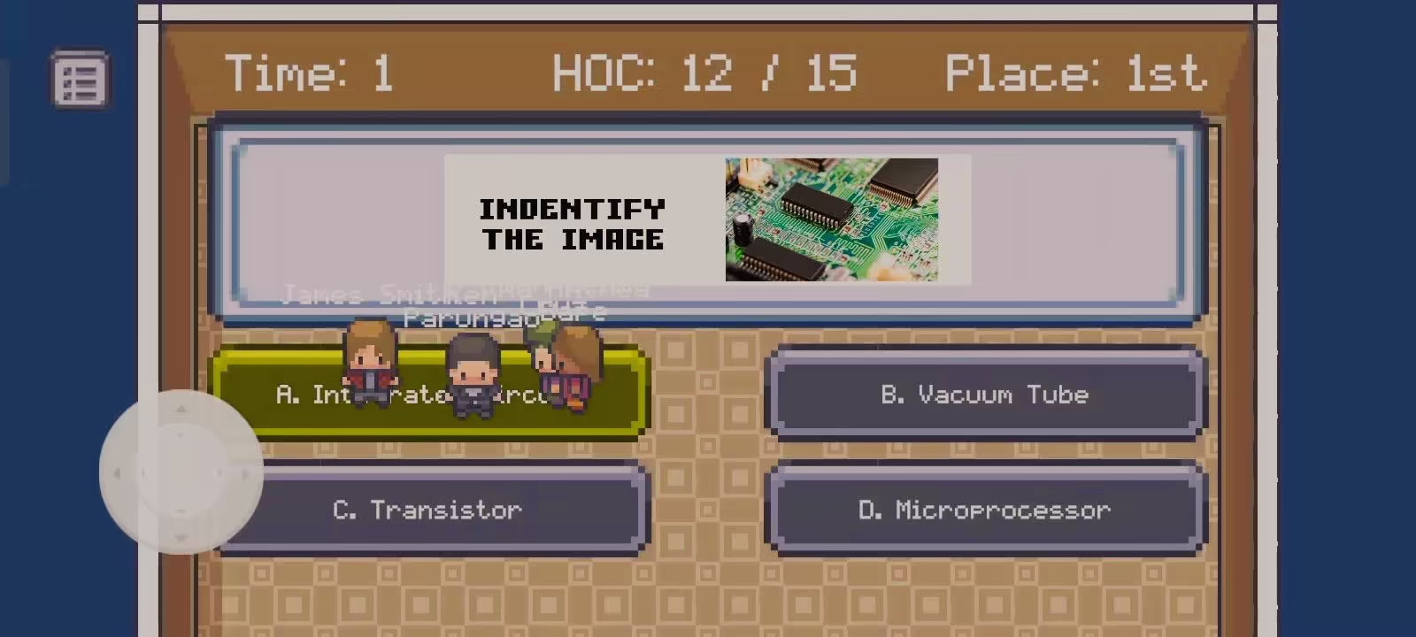 Multiplayer game screen